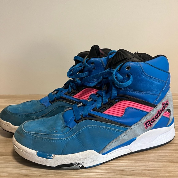 Reebok Pump Twilight Zone Sneakers | Men’s 9.5 | Blue/Pink/Black - Picture 9 of 10